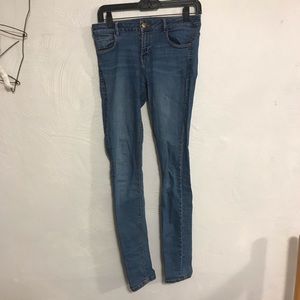 Zara medium wash skinny jeans